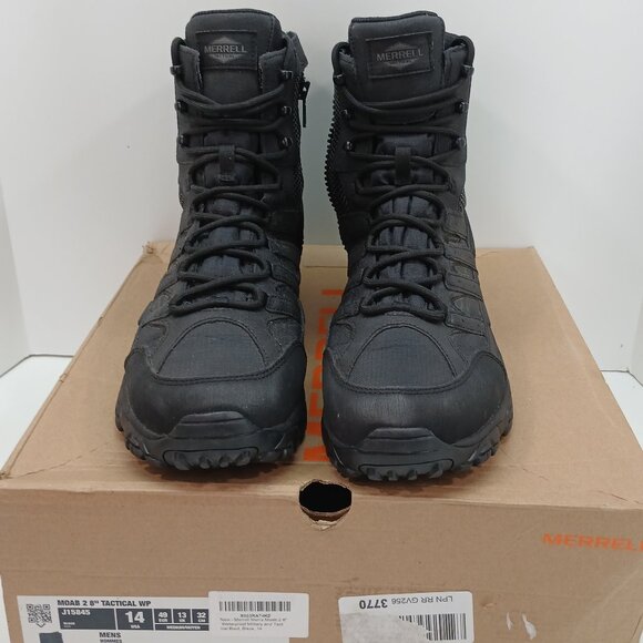 Merrell Size 14M Men's Moab 2 - 8" Tactical Work Boot J15845 (Bad Zipper) (READ) - Picture 1 of 14